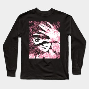 Punk Fashion Style Pink Glowing Girl Long Sleeve T-Shirt